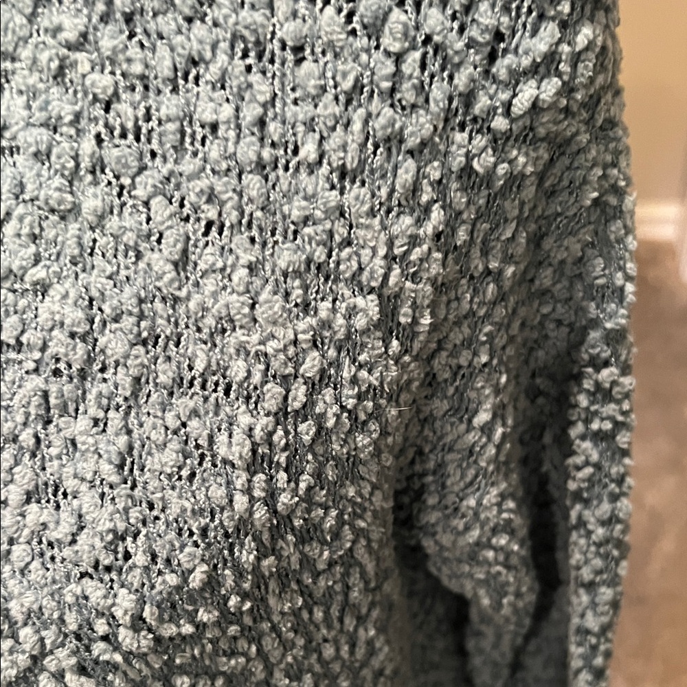 Listicle Light Blue Textured Cardigan - Picture 2 of 11